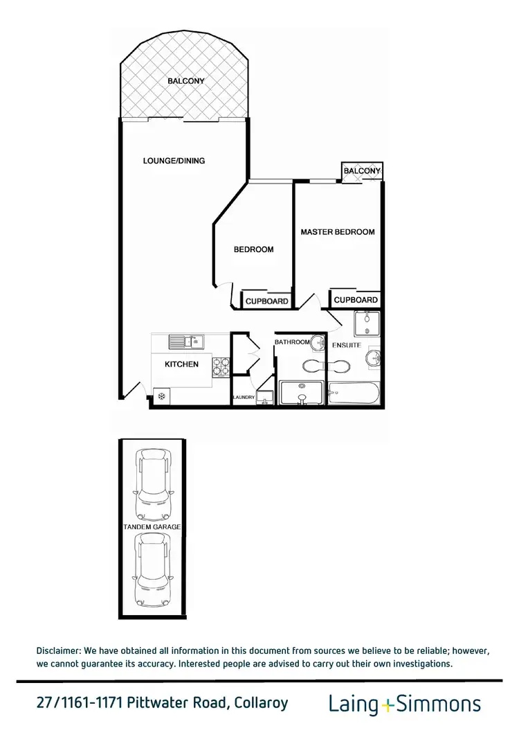 Floorplan of Homely unit listing, 27/1161-1171 Pittwater Road, Collaroy NSW 2097
