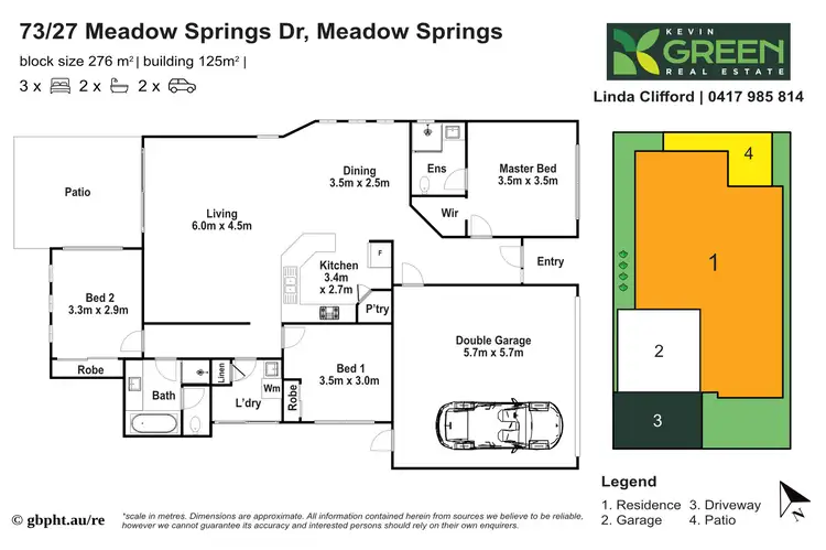 Floorplan of Homely townhouse listing, 73/27 Meadow Springs Drive, Meadow Springs WA 6210