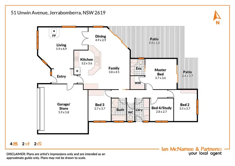 Floorplan of Homely house listing, 51 Unwin Avenue, Jerrabomberra NSW 2619