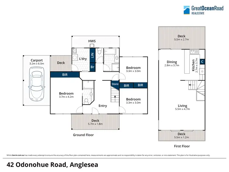 Floorplan of Homely house listing, 42 Odonohue Road, Anglesea VIC 3230