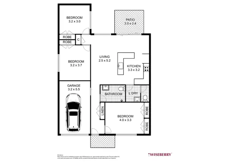 Floorplan of Homely townhouse listing, 1/6 Bergman Way, Rutherford NSW 2320