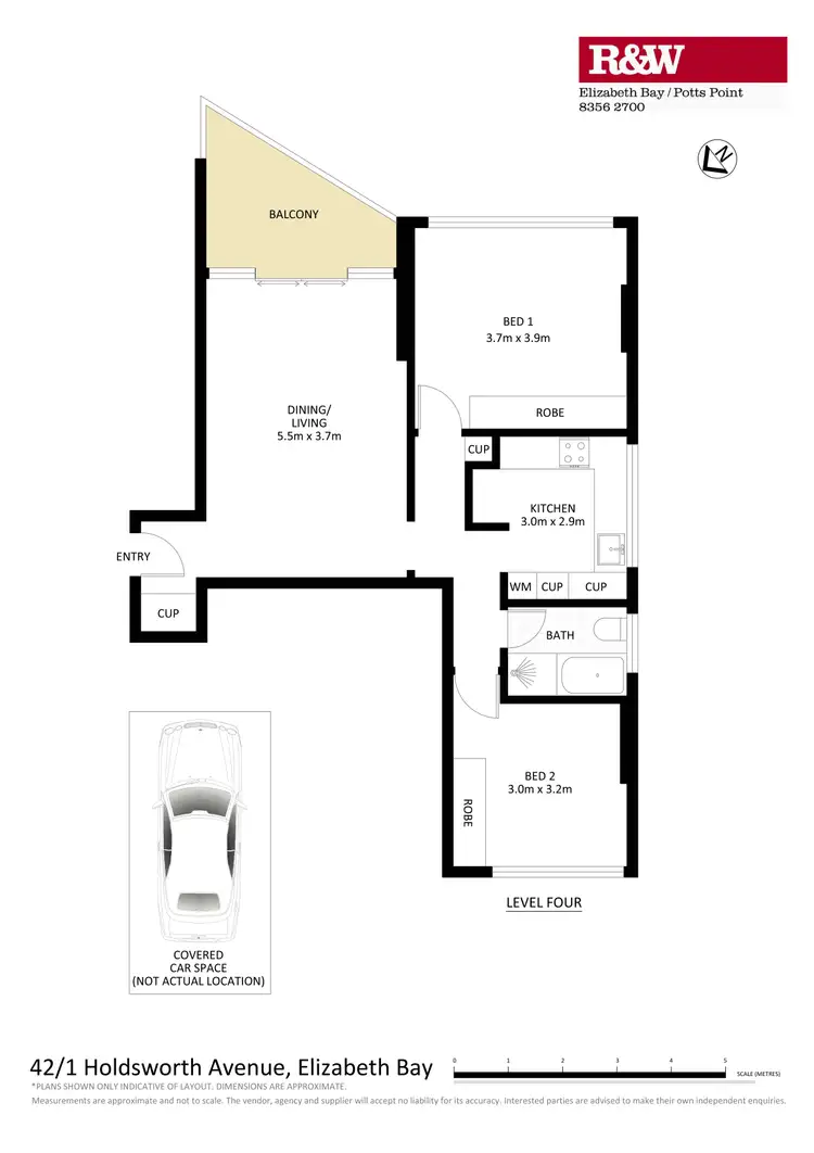 Floorplan of Homely apartment listing, 42/1 Holdsworth Avenue, Elizabeth Bay NSW 2011