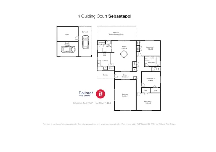 Floorplan of Homely house listing, 4 Guiding Court, Sebastopol VIC 3356