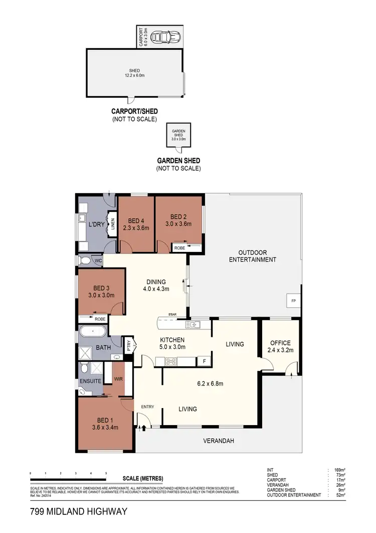 Floorplan of Homely house listing, 799 Midland Highway, Huntly VIC 3551