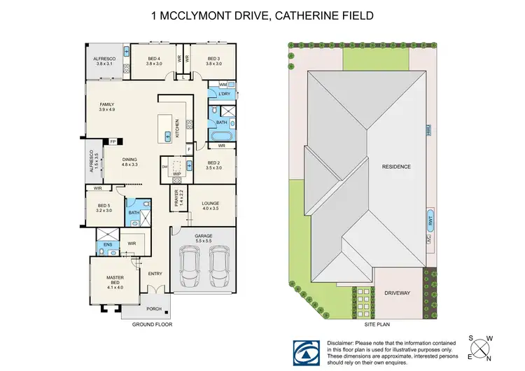 Floorplan of Homely house listing, 1 McClymont Drive, Catherine Field NSW 2557