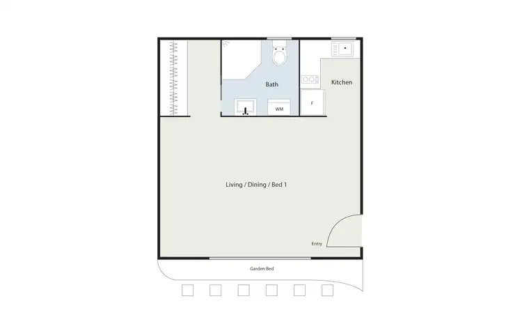 Floorplan of Homely studio listing, 5/17 Devonport Street, Lyons ACT 2606