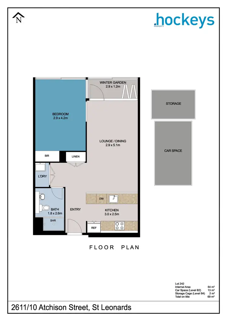 Floorplan of Homely apartment listing, 2611/10 Atchison Street, St Leonards NSW 2065