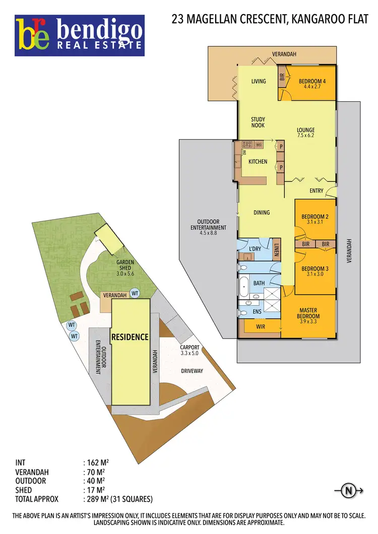 Floorplan of Homely house listing, 23 Magellan Crescent, Kangaroo Flat VIC 3555