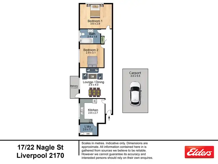 Floorplan of Homely unit listing, 17/22 Nagle Street, Liverpool NSW 2170