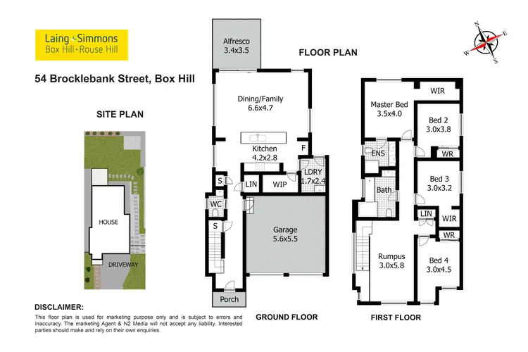 Floorplan of Homely house listing, 54 Brocklebank Street, Box Hill NSW 2765