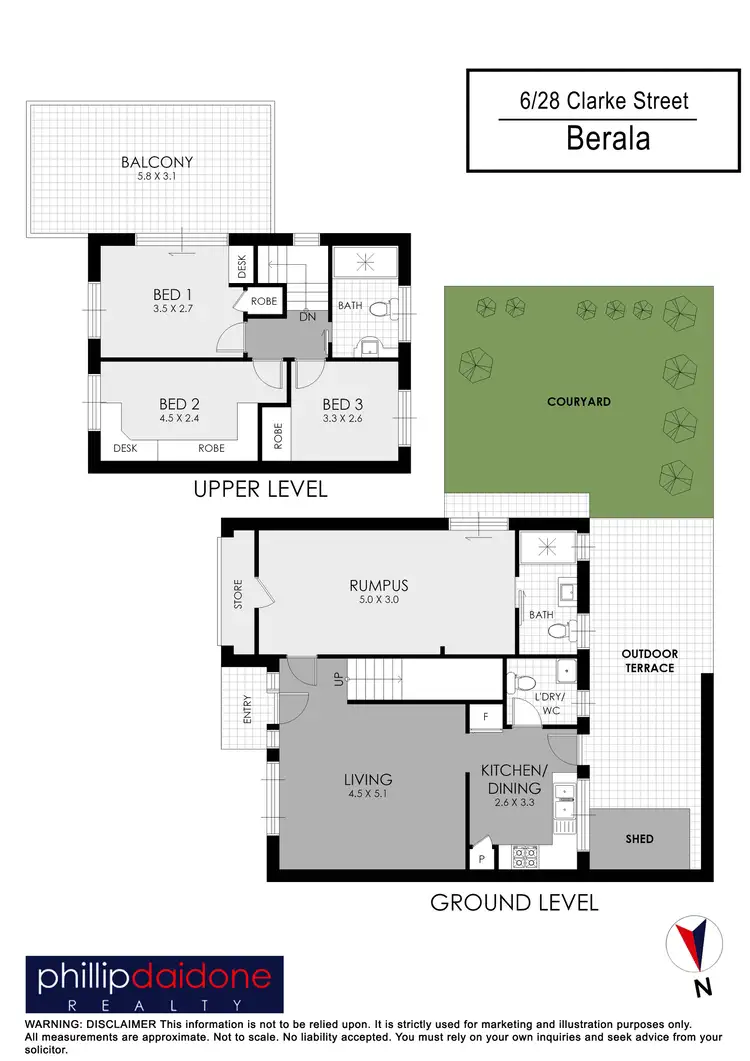 Floorplan of Homely townhouse listing, 6/28-30 Clarke Street, Berala NSW 2141