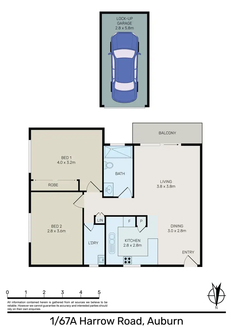 Floorplan of Homely unit listing, 1/67a Harrow Road, Auburn NSW 2144