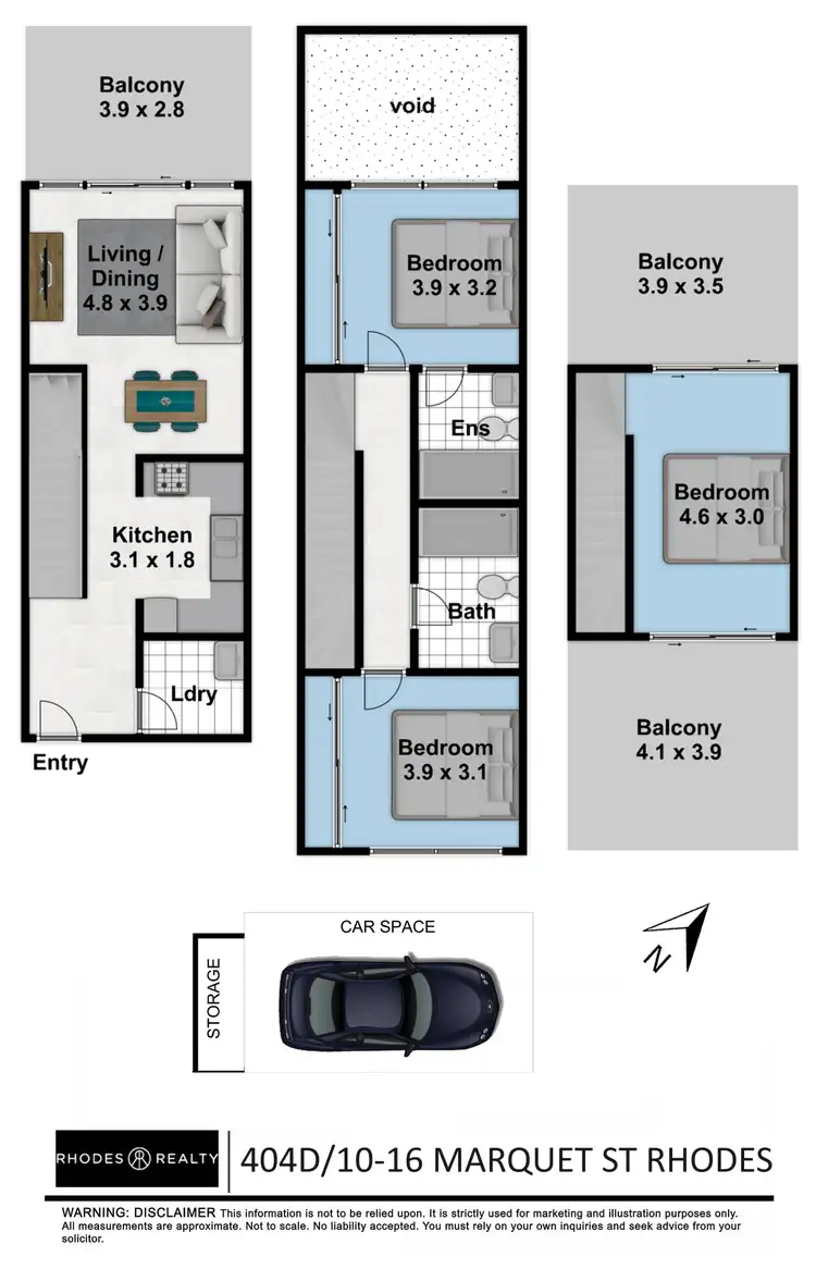 Floorplan of Homely apartment listing, 404D/10-16 Marquet Street, Rhodes NSW 2138
