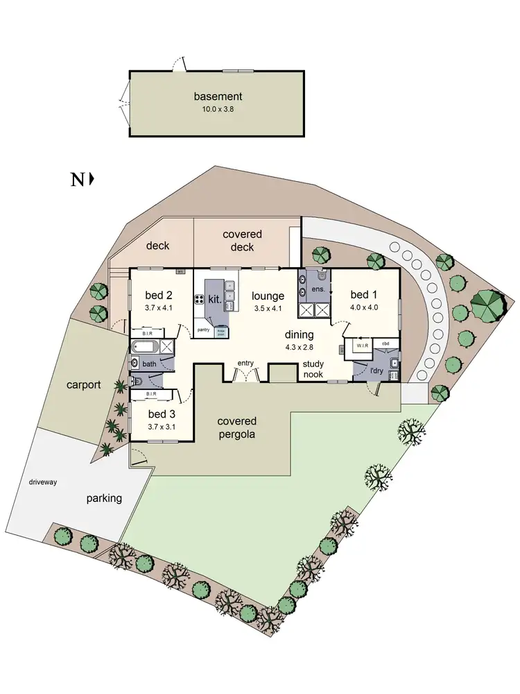 Floorplan of Homely house listing, 1/13 The Eyrie, Lilydale VIC 3140