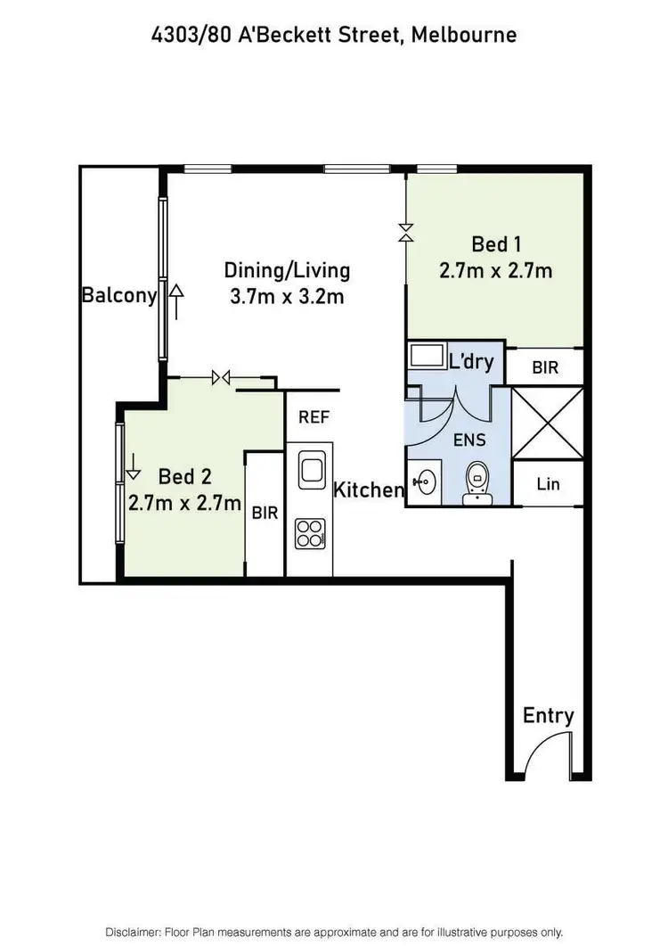 Floorplan of Homely apartment listing, 4303/80 A'beckett Street, Melbourne VIC 3000