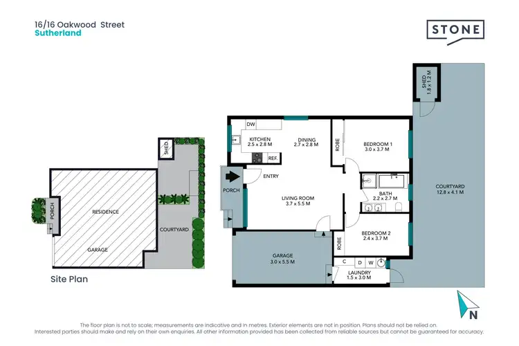 Floorplan of Homely villa listing, 16/16 Oakwood Street, Sutherland NSW 2232