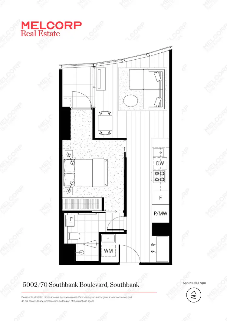 Floorplan of Homely apartment listing, 5002/70 Southbank Boulevard, Southbank VIC 3006