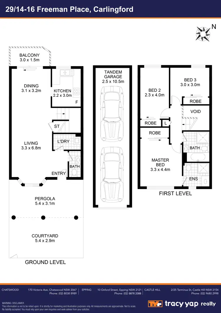 Floorplan of Homely townhouse listing, 29/14-16 Freeman Place, Carlingford NSW 2118