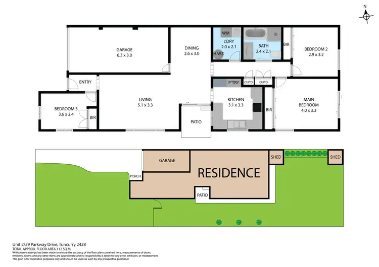 Floorplan of Homely villa listing, 2/29 Parkway Drive, Tuncurry NSW 2428