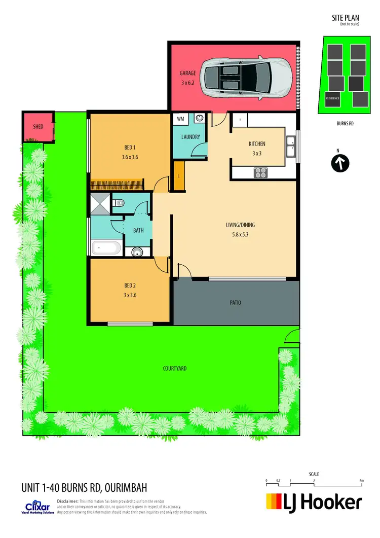 Floorplan of Homely villa listing, 1/40 Burns Road, Ourimbah NSW 2258