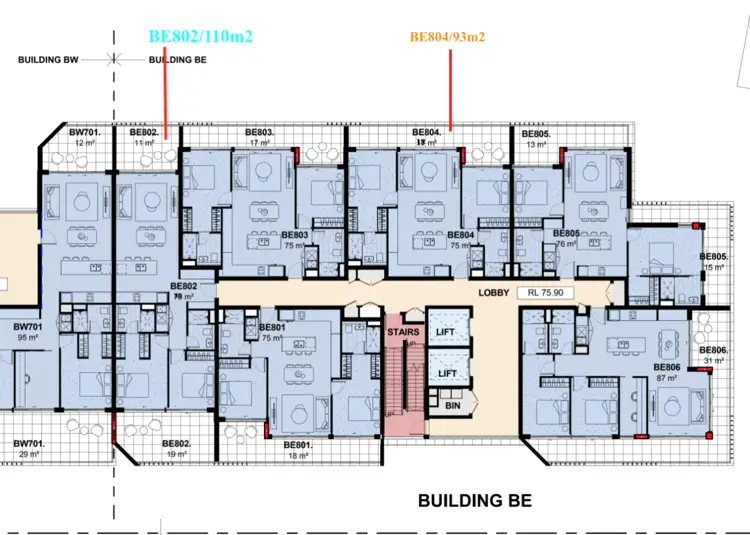 Floorplan of Homely apartment listing, 705/4 Hasluck Street, Rouse Hill NSW 2155