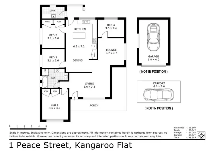 Floorplan of Homely house listing, 1 Peace Street, Kangaroo Flat VIC 3555