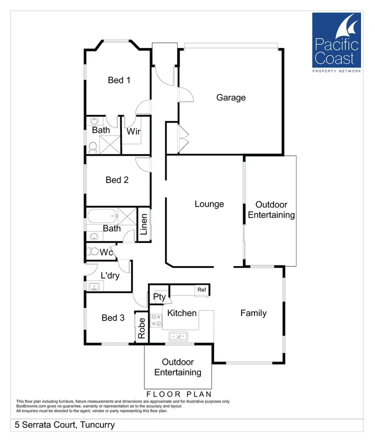 Floorplan of Homely house listing, 5 Serrata Court, Tuncurry NSW 2428