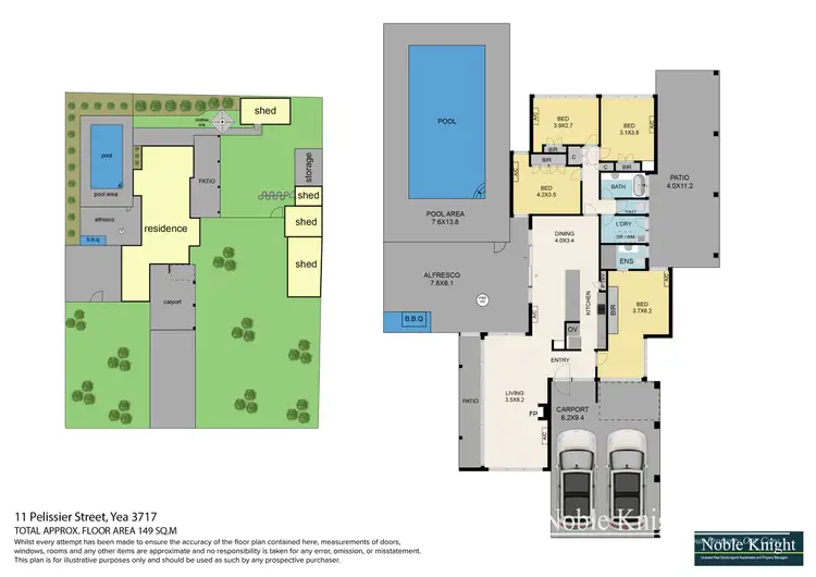 Floorplan of Homely house listing, 11 Pelissier Street, Yea VIC 3717