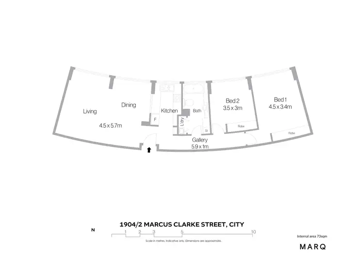 Floorplan of Homely apartment listing, 1904/2 Marcus Clarke Street, City ACT 2601