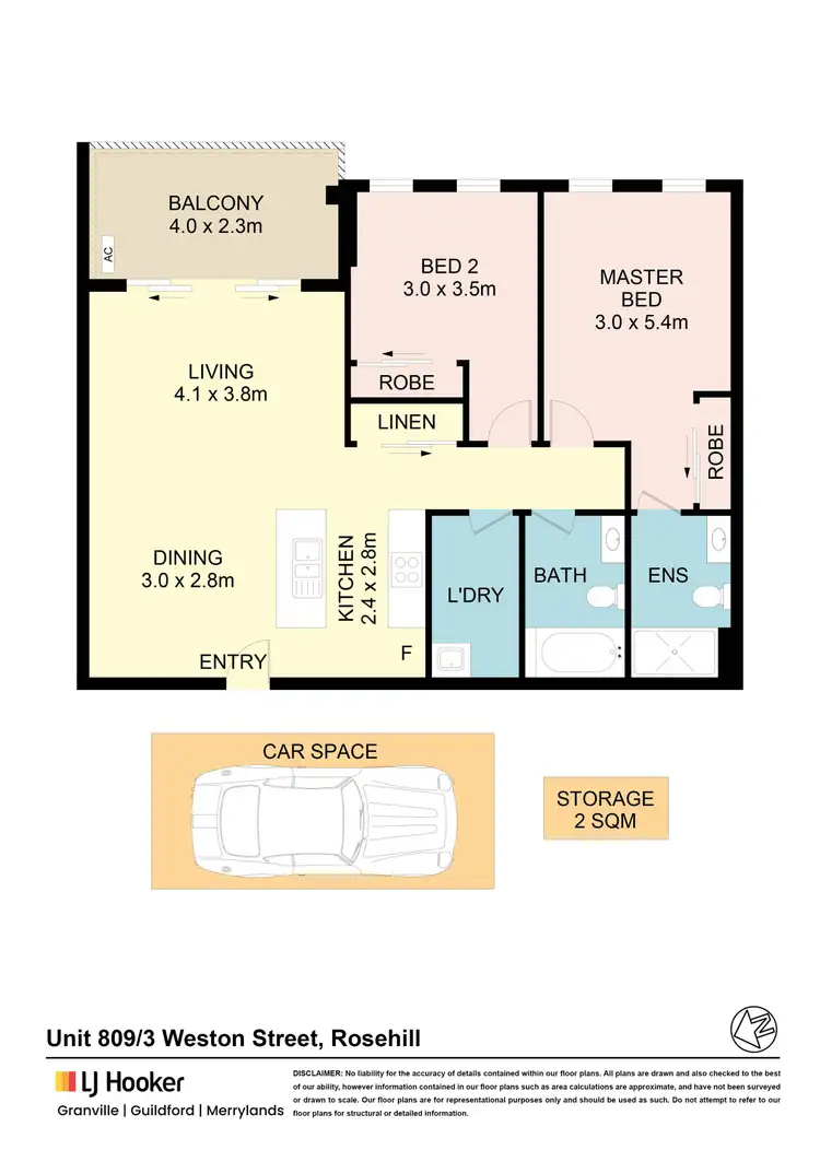 Floorplan of Homely unit listing, 809/3 Weston Street, Rosehill NSW 2142