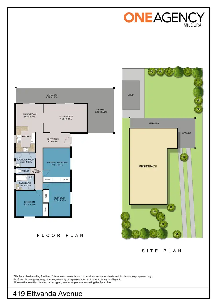 Floorplan of Homely house listing, 419 Etiwanda Avenue, Mildura VIC 3500