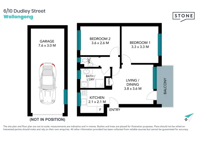 Floorplan of Homely unit listing, 6/10 Dudley Street, Wollongong NSW 2500