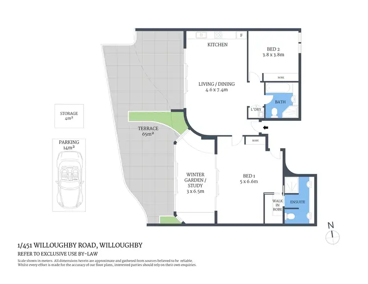 Floorplan of Homely apartment listing, 1/451 Willoughby Road, Willoughby NSW 2068