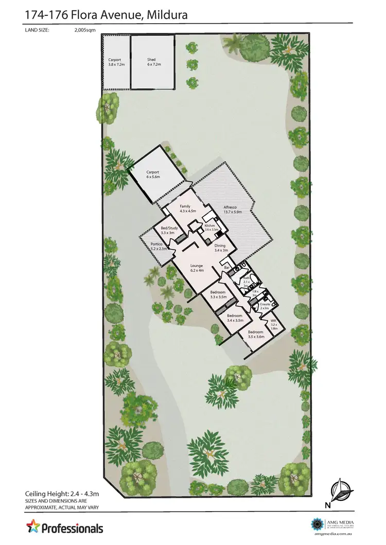 Floorplan of Homely house listing, 174-176 Flora Avenue, Mildura VIC 3500