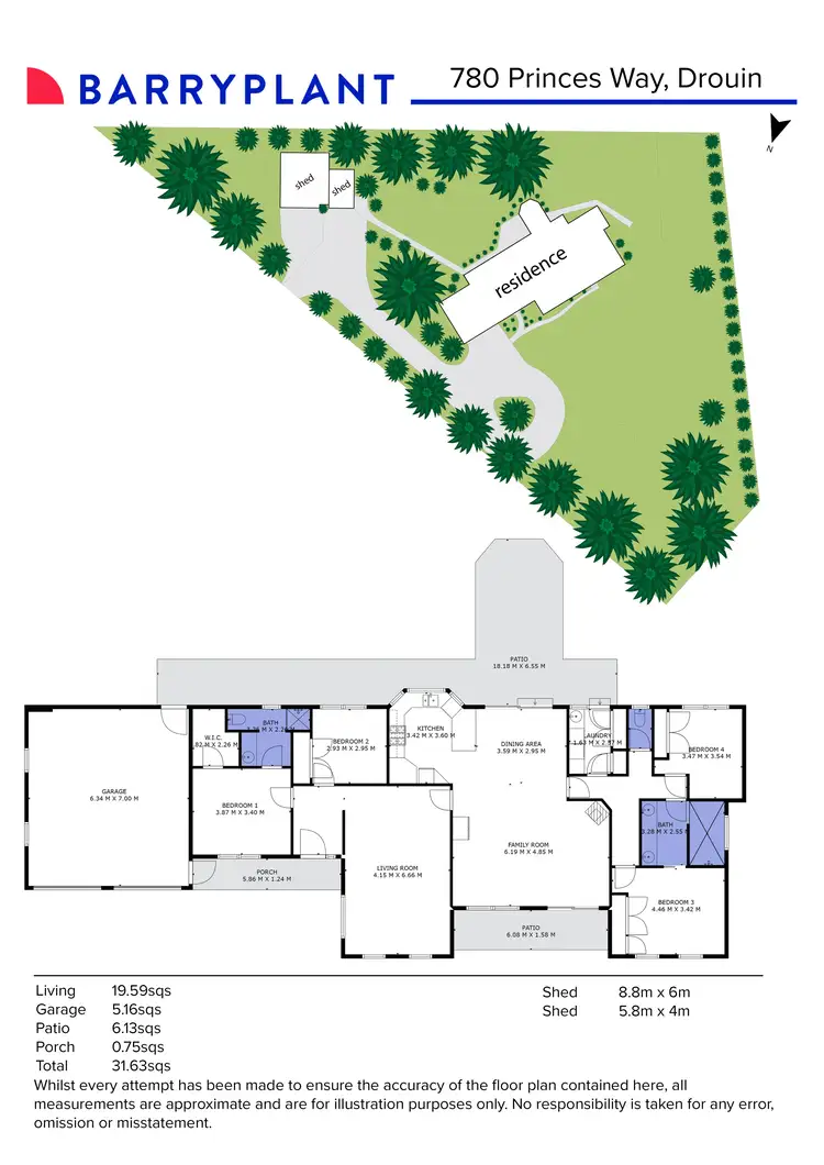 Floorplan of Homely house listing, 780 Princes Way, Drouin VIC 3818
