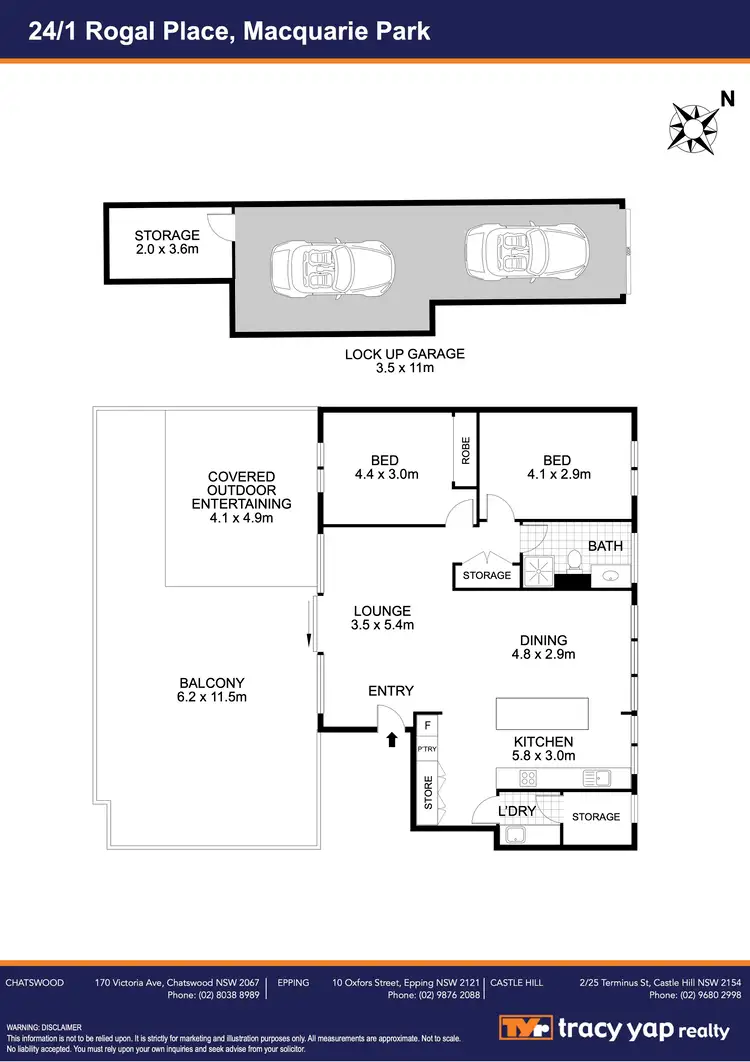 Floorplan of Homely apartment listing, 24/1 Rogal Place, Macquarie Park NSW 2113