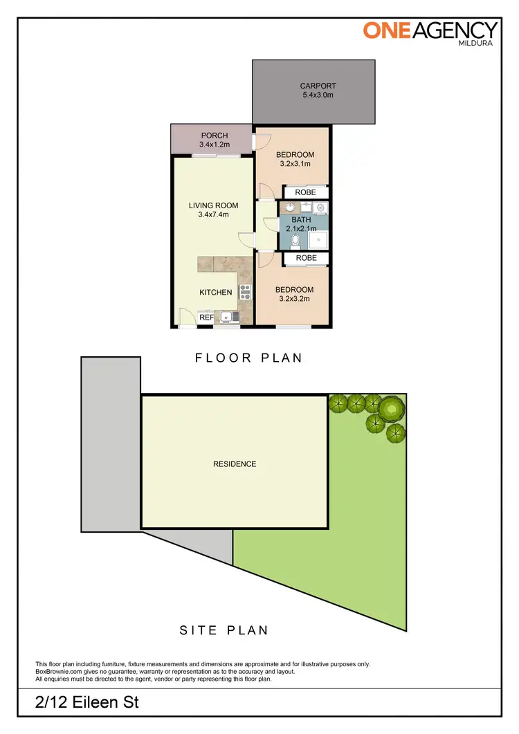 Floorplan of Homely unit listing, 2/12 Eileen Street, Mildura VIC 3500
