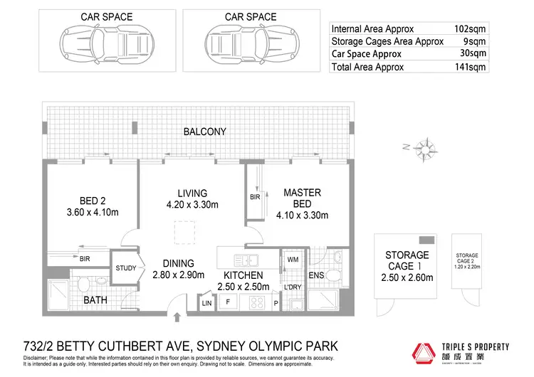 Floorplan of Homely apartment listing, 723/2 Betty Cuthbert Avenue, Sydney Olympic Park NSW 2127