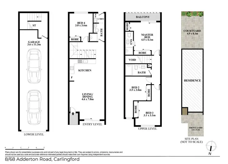 Floorplan of Homely townhouse listing, 8/68 Adderton Road, Carlingford NSW 2118