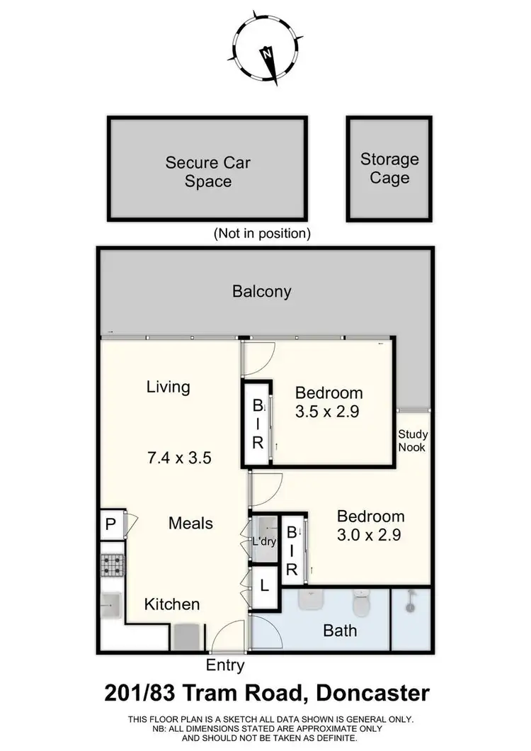 Floorplan of Homely apartment listing, 201/83 Tram Road, Doncaster VIC 3108