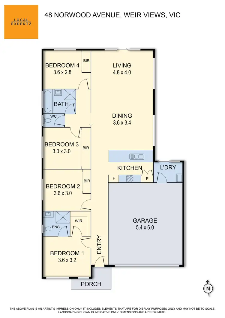 Floorplan of Homely house listing, 48 Norwood Avenue, Weir Views VIC 3338