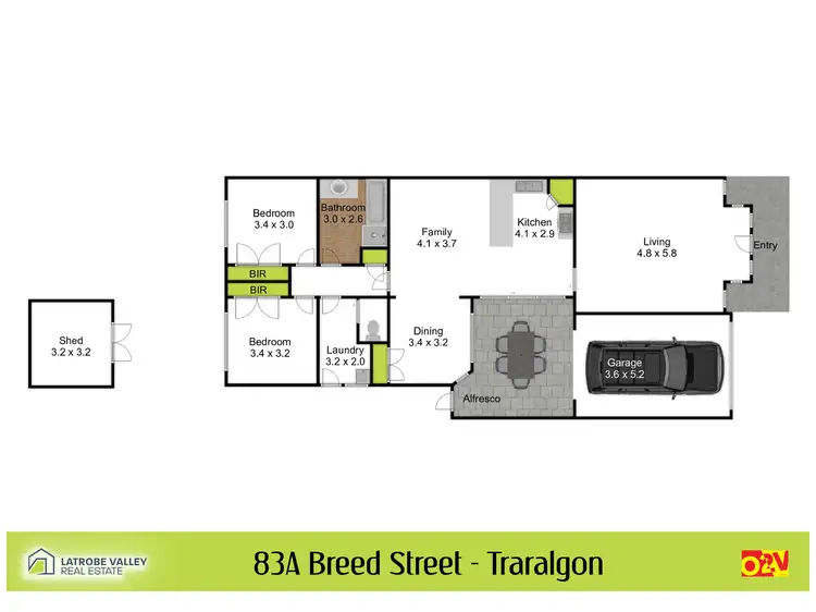 Floorplan of Homely townhouse listing, 83A Breed Street, Traralgon VIC 3844