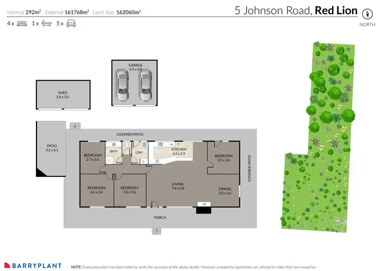 Floorplan of Homely house listing, 5 Johnson Road, Red Lion VIC 3371