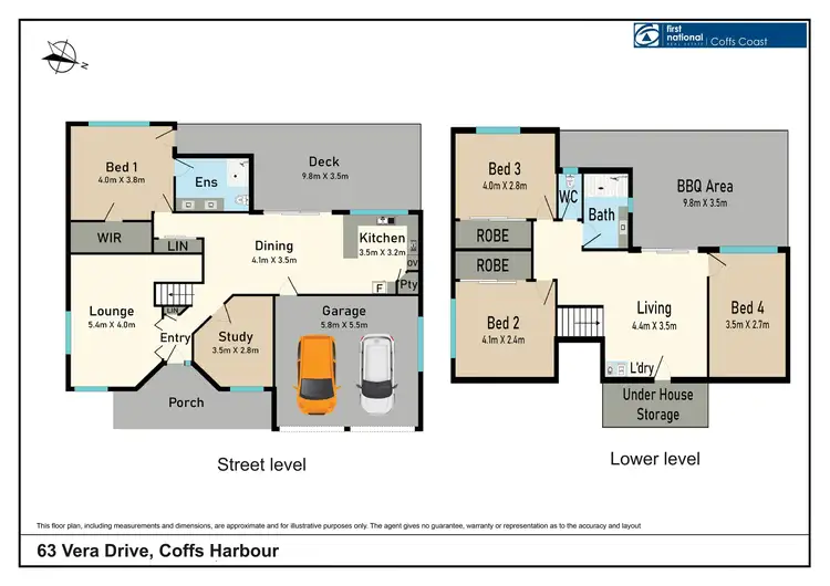Floorplan of Homely house listing, 63 Vera Drive, Coffs Harbour NSW 2450