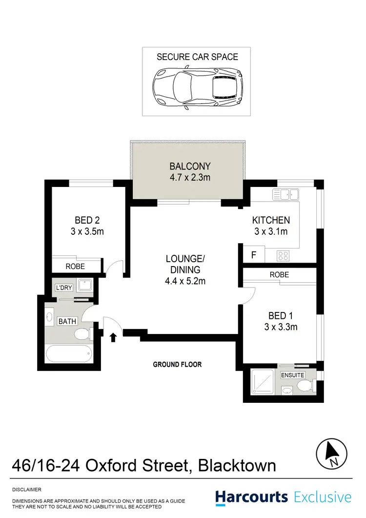 Floorplan of Homely unit listing, 46/16-24 Oxford Street, Blacktown NSW 2148