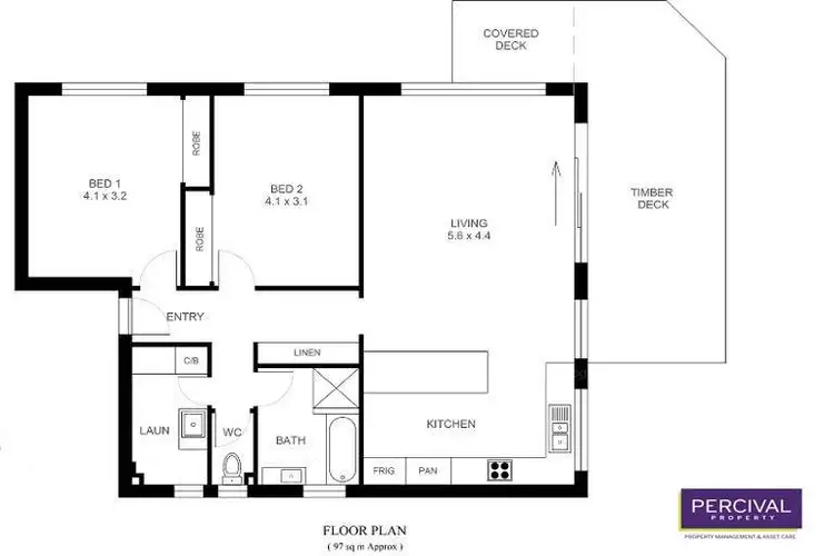 Floorplan of Homely unit listing, 1/99 Pacific Drive, Port Macquarie NSW 2444
