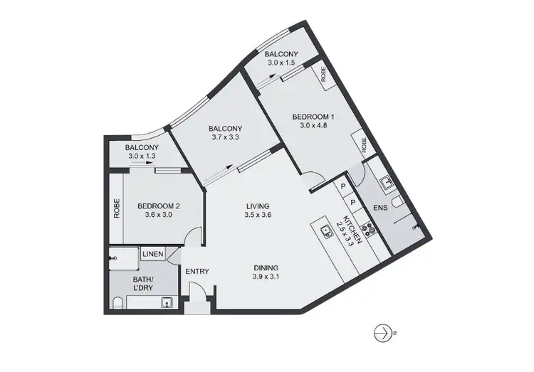 Floorplan of Homely unit listing, 3406/923 David Low Way, Marcoola QLD 4564