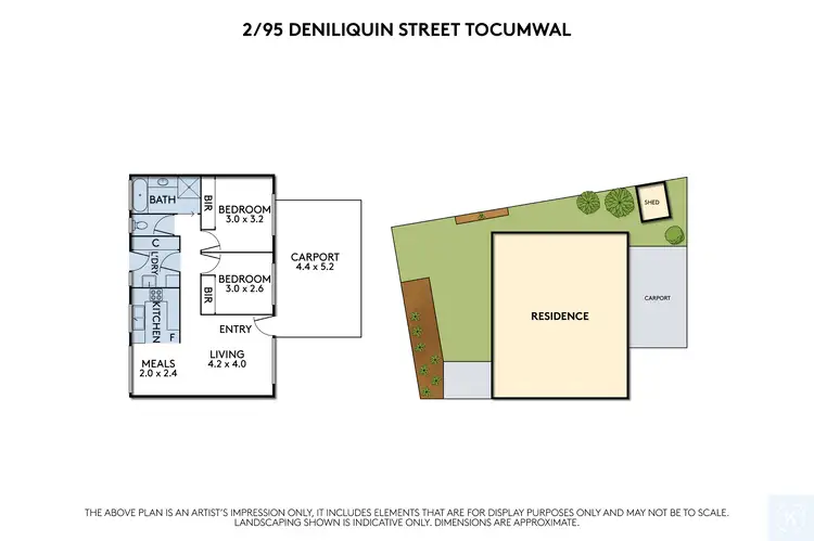 Floorplan of Homely unit listing, 2/95-97 Deniliquin Street, Tocumwal NSW 2714