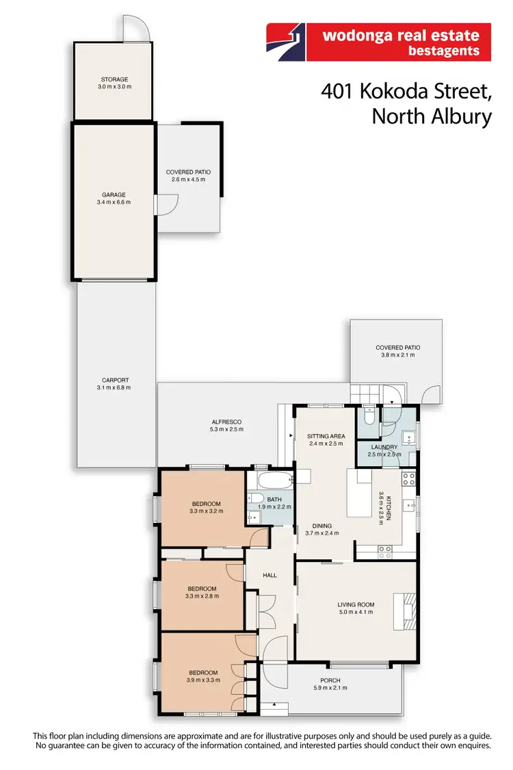 Floorplan of Homely house listing, 401 Kokoda Street, North Albury NSW 2640