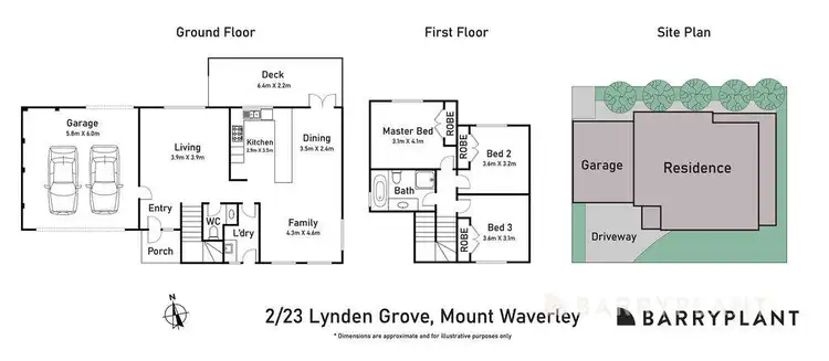 Floorplan of Homely townhouse listing, 2/23 Lynden Grove, Mount Waverley VIC 3149